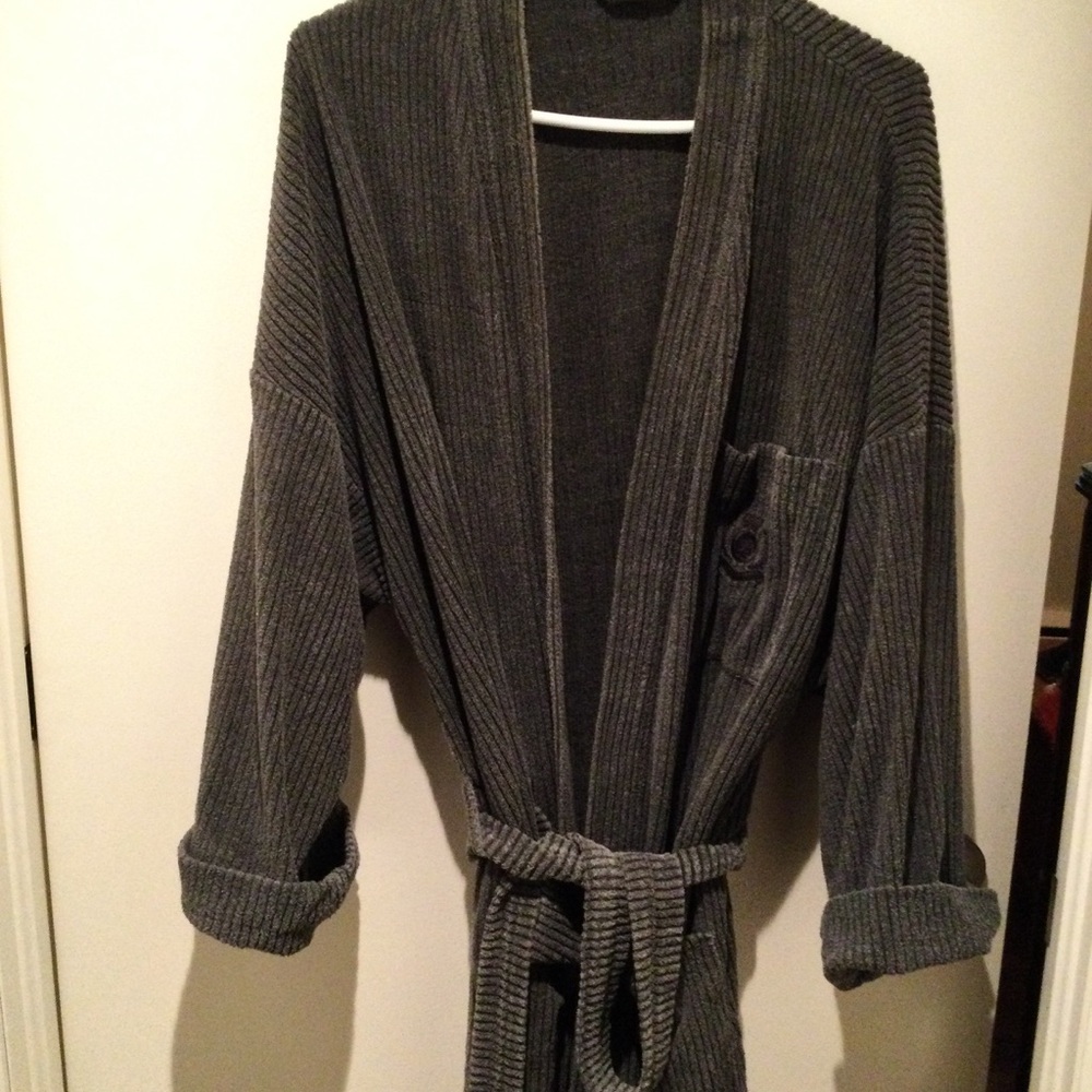 BOGNER Gray Robe with Belt